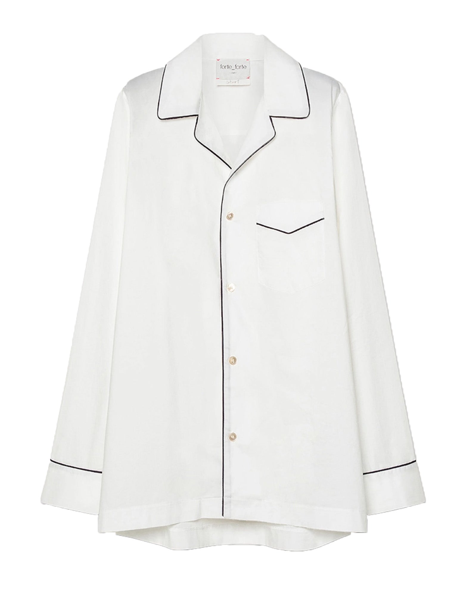 FORTE FORTE Camicia Pigiama Chic in Popeline Bianco