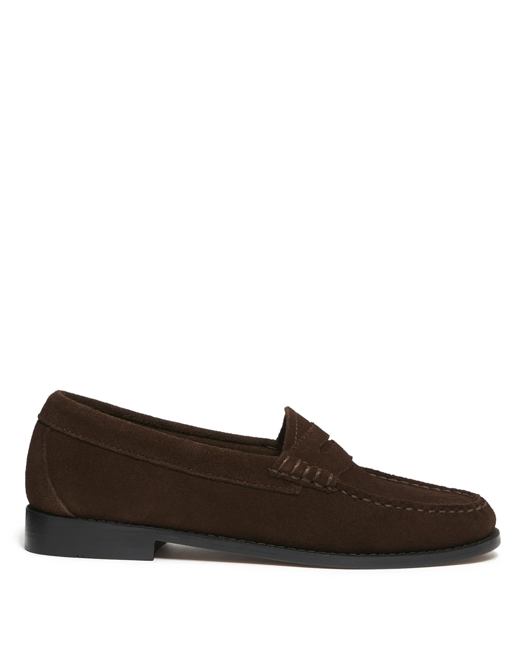 GH BASS Mocassini Weejuns Penny in Suede Chocolate