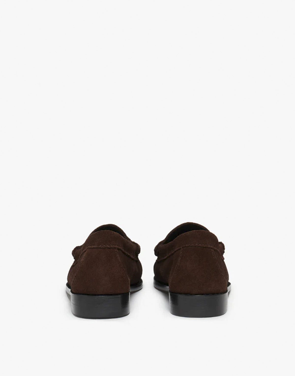 GH BASS Mocassini Weejuns Penny in Suede Chocolate