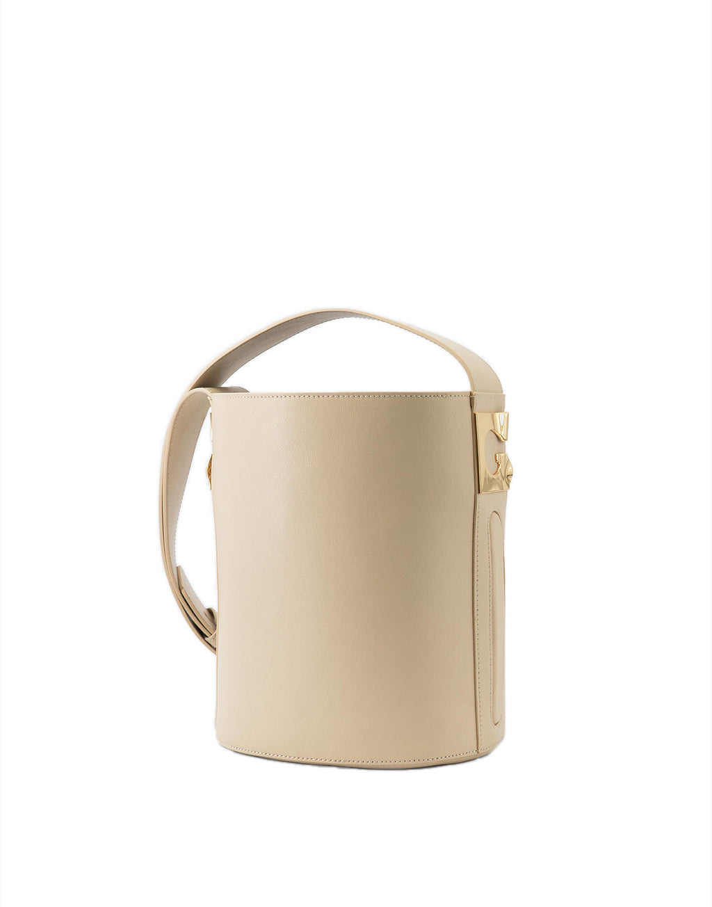 GHERARDINI Borsa Secchiello Lisa Media in Pelle Avorio