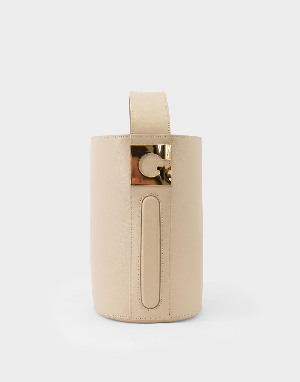 GHERARDINI Borsa Secchiello Lisa Media in Pelle Avorio