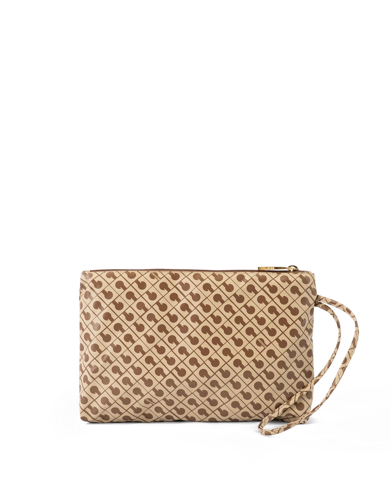 GHERARDINI Pouch con Zip Large in Softy Tabacco/Burro