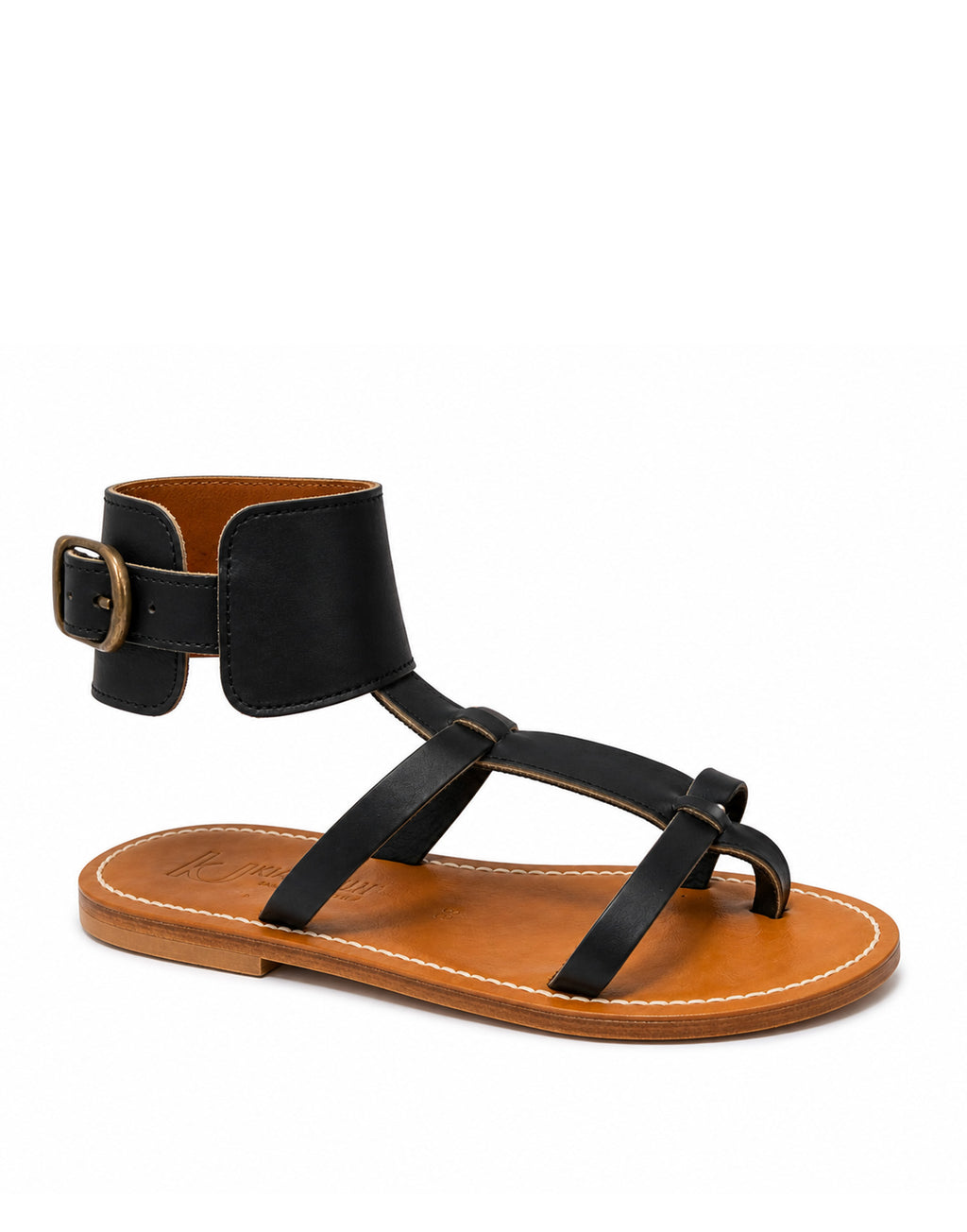 K.JACQUES Sandali Caravelle in Pelle Noir
