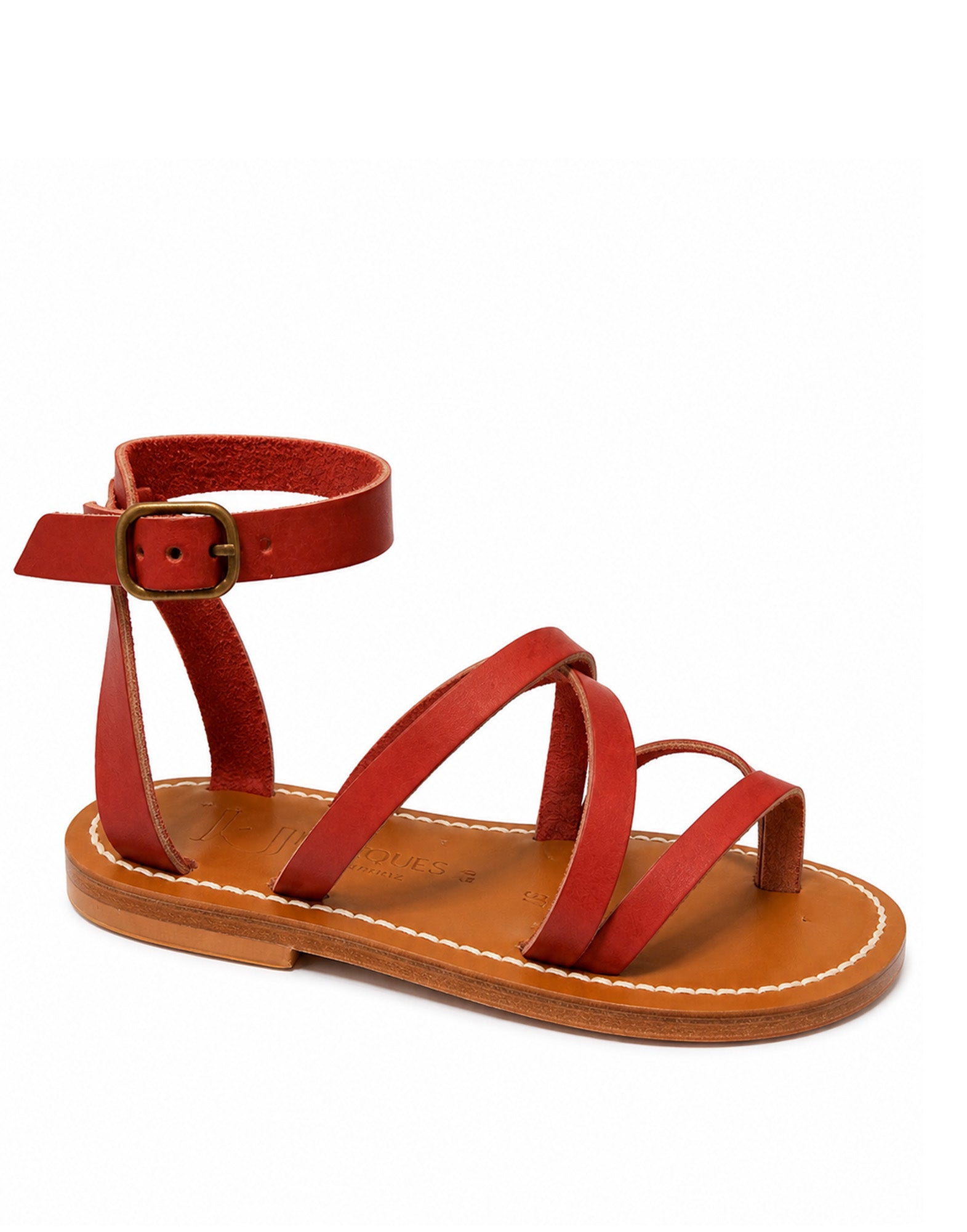K.JACQUES Sandali Epicure in Pelle Rouge