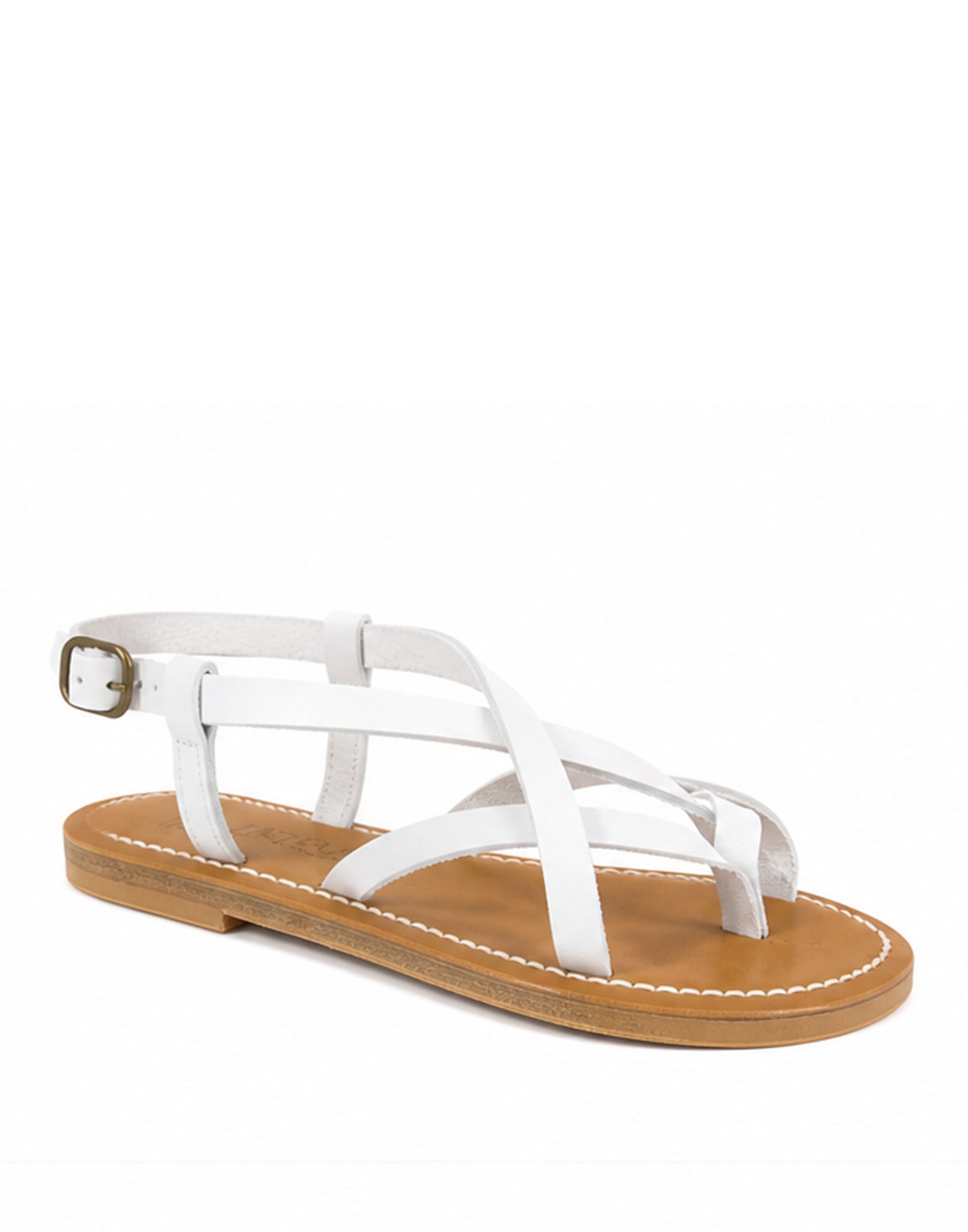 K.JACQUES Sandali Ingrid in Pelle Blanc