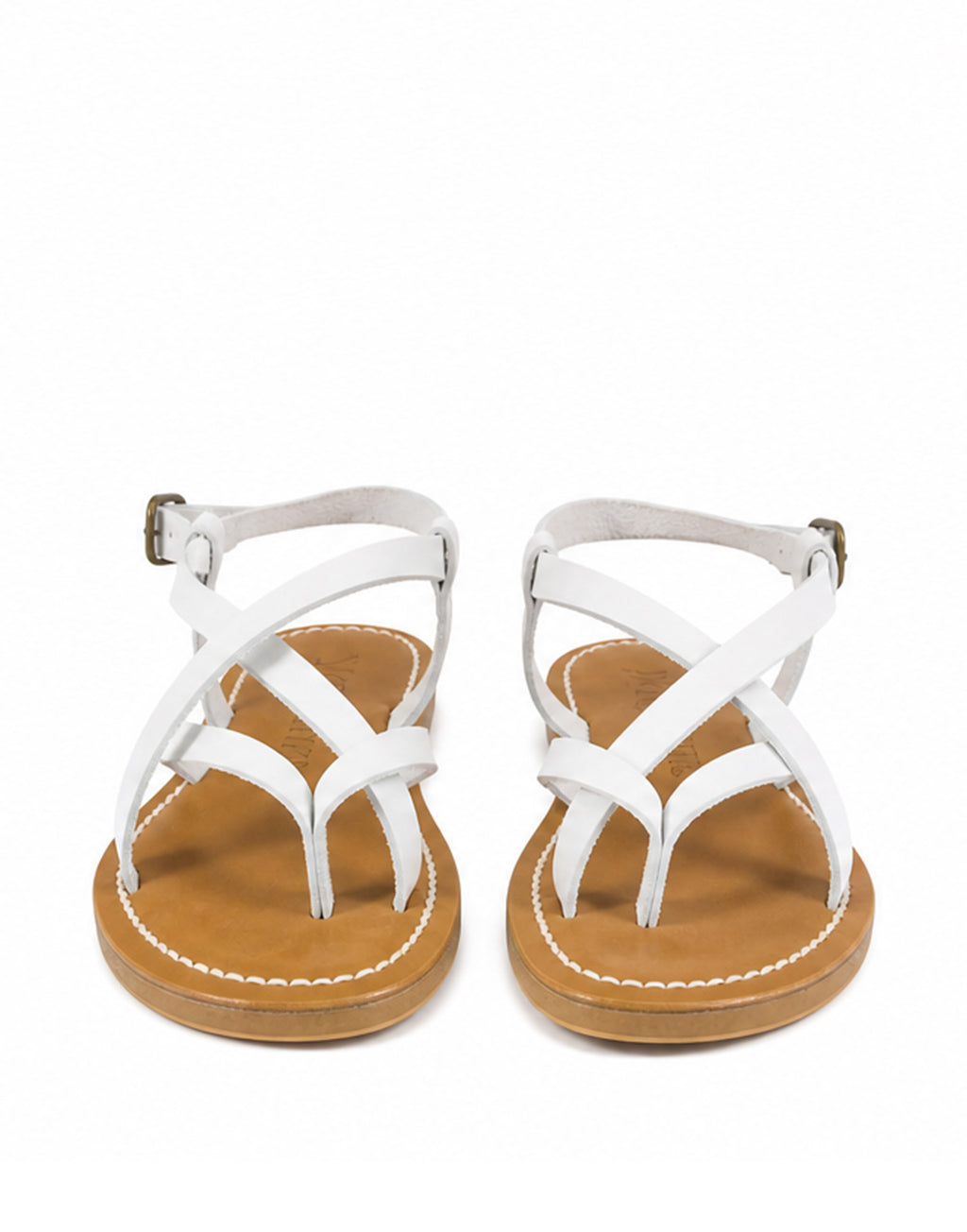 K.JACQUES Sandali Ingrid in Pelle Blanc