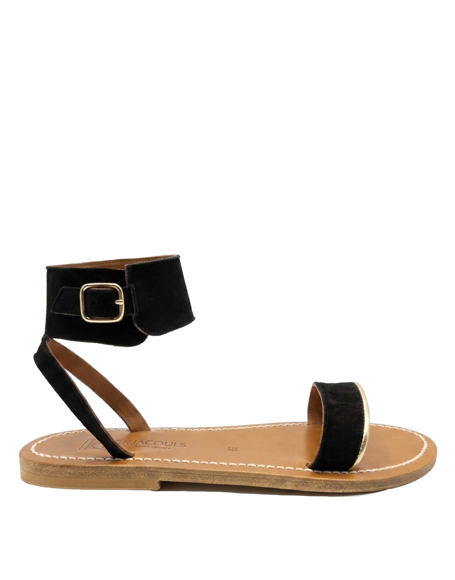 K.JACQUES Sandali Saratoga Vel Noir / Platine
