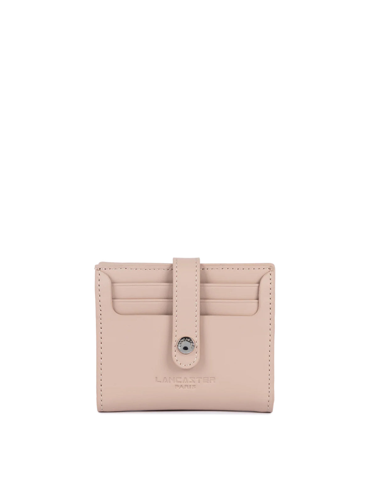 LANCASTER Porta Carte Paris PM in Pelle di Vitello Nude Claire