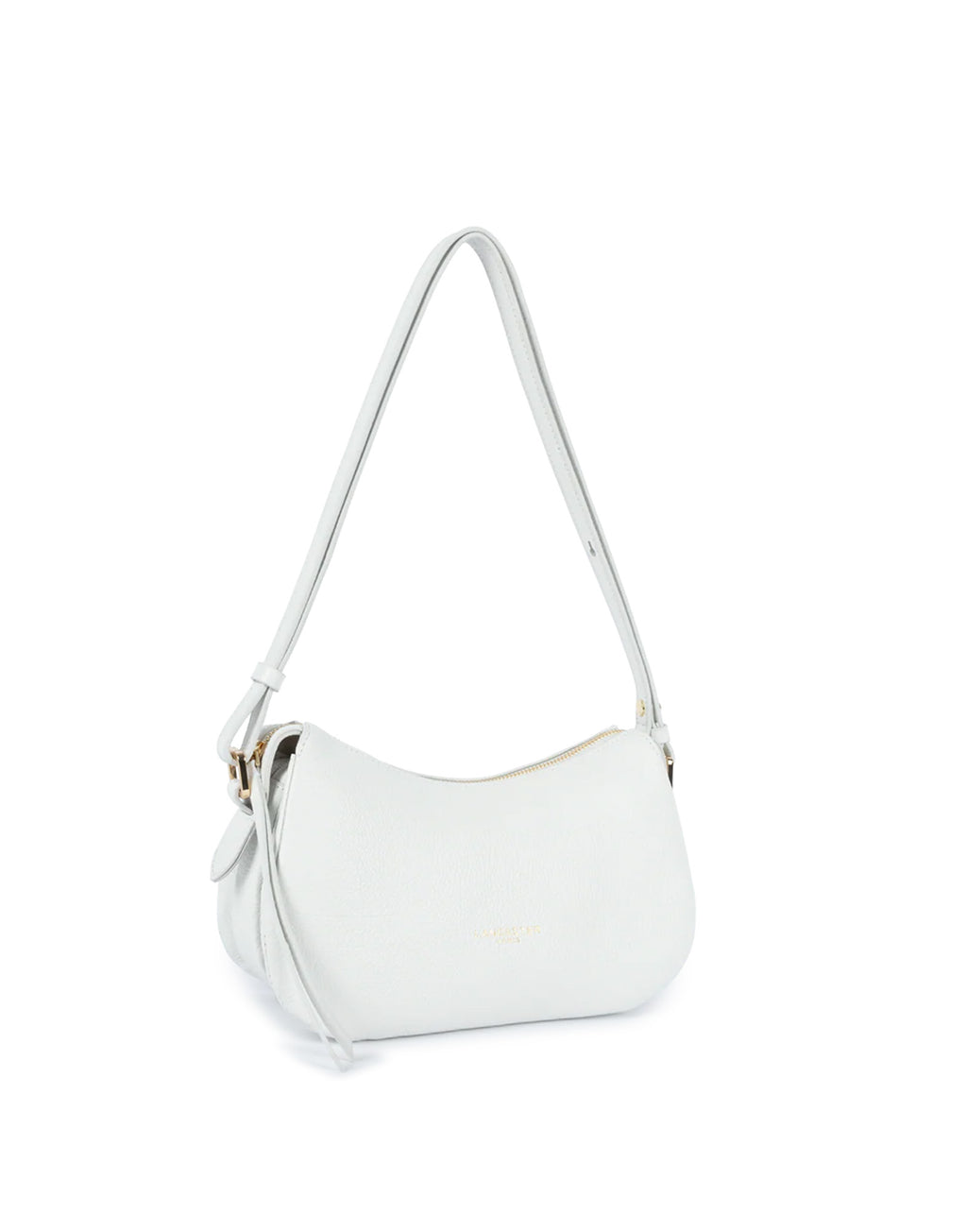 LANCASTER Piccola Borsa Dune a Tracolla in Pelle Granulata Blanc