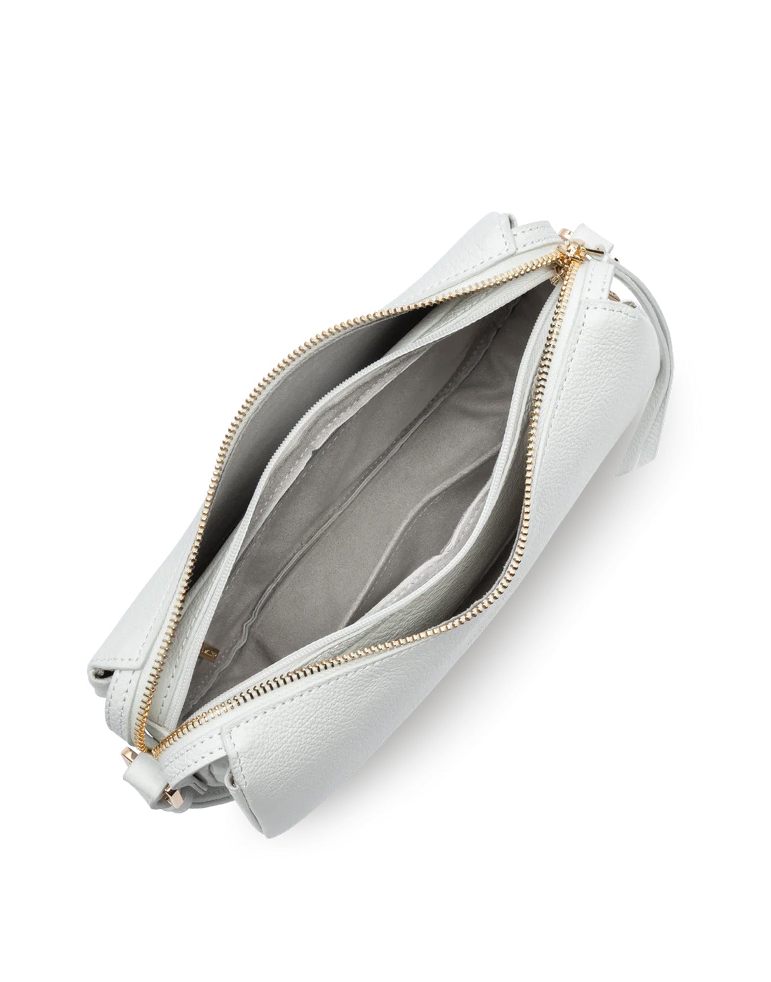 LANCASTER Piccola Borsa Dune a Tracolla in Pelle Granulata Blanc