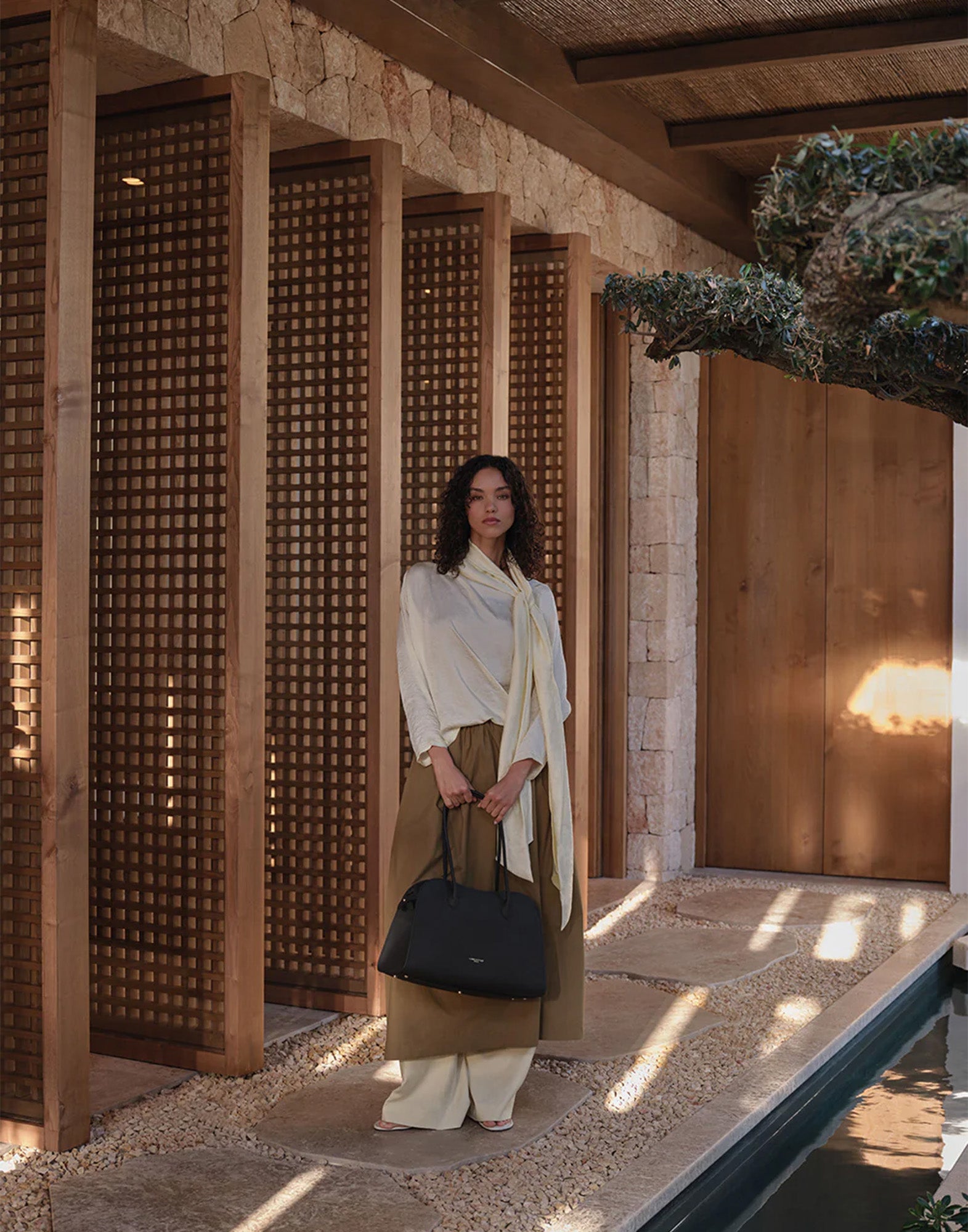 LANCASTER Borsa a Spalla Toro Hopper Grande in Pelle Noir