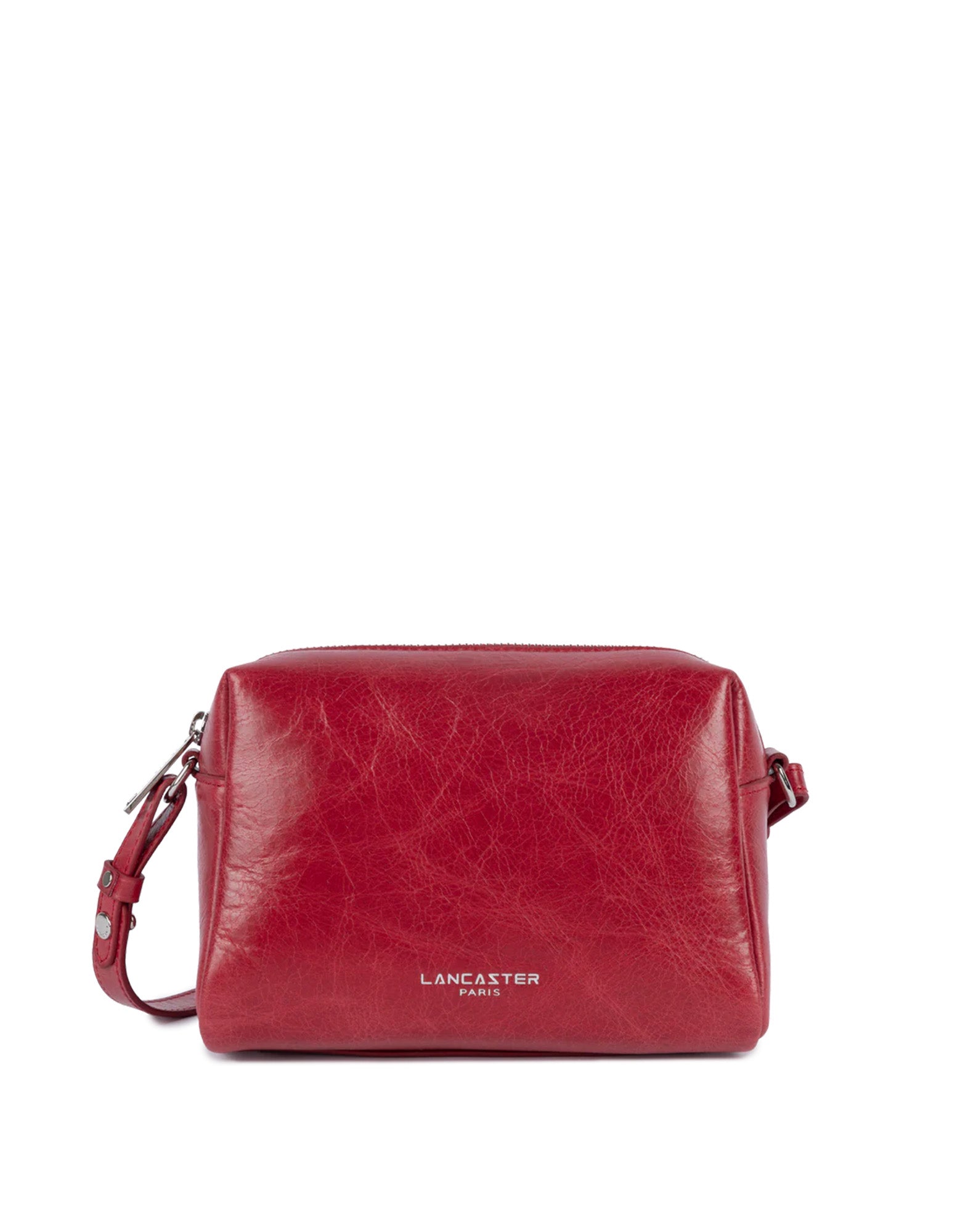 LANCASTER Borsa a Tracolla Rétro Cube in Pelle Rouge