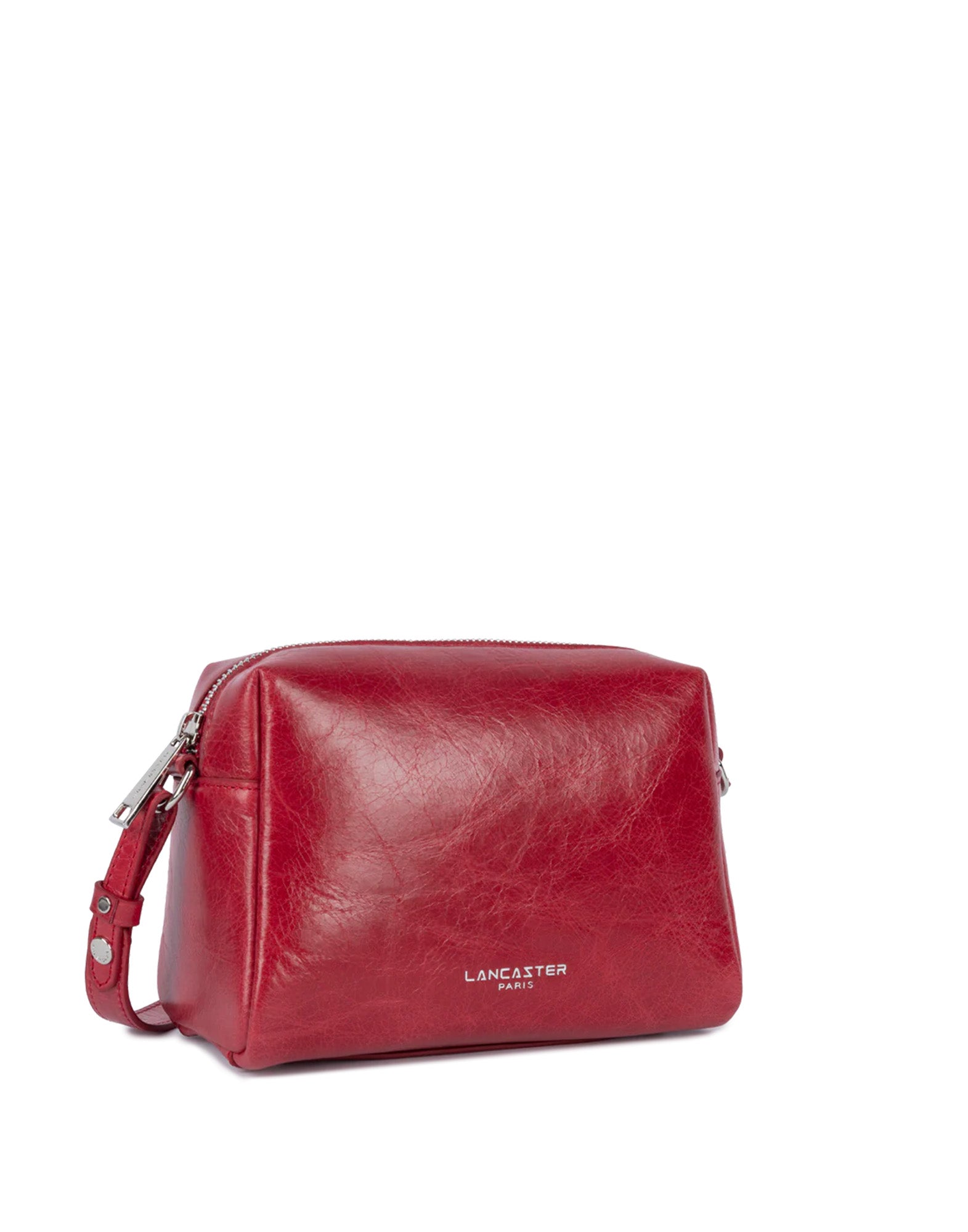 LANCASTER Borsa a Tracolla Rétro Cube in Pelle Rouge