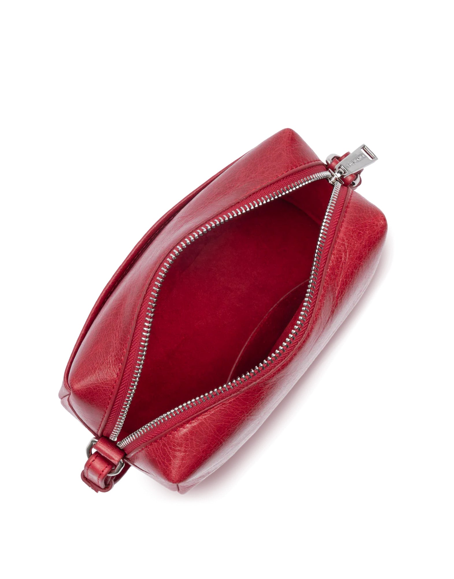 LANCASTER Borsa a Tracolla Rétro Cube in Pelle Rouge