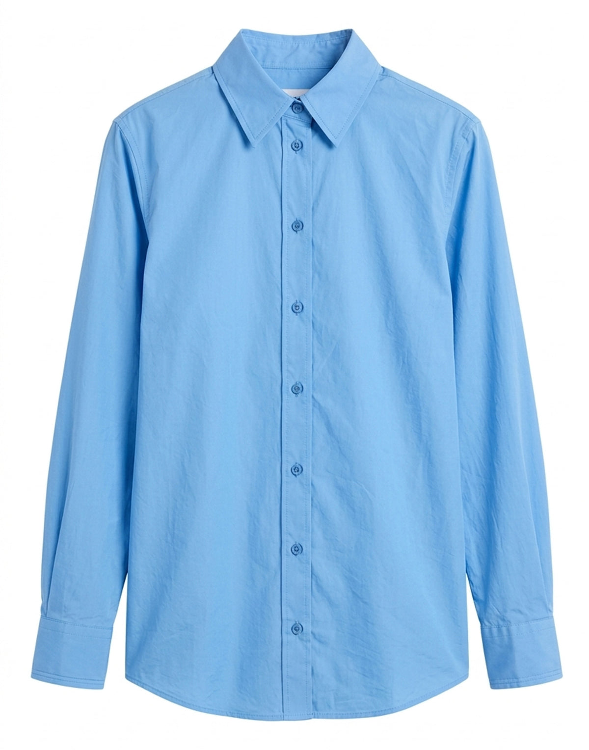 LAURENCE BRAS Chiara Camicia Oversize in Cotone Azzurra