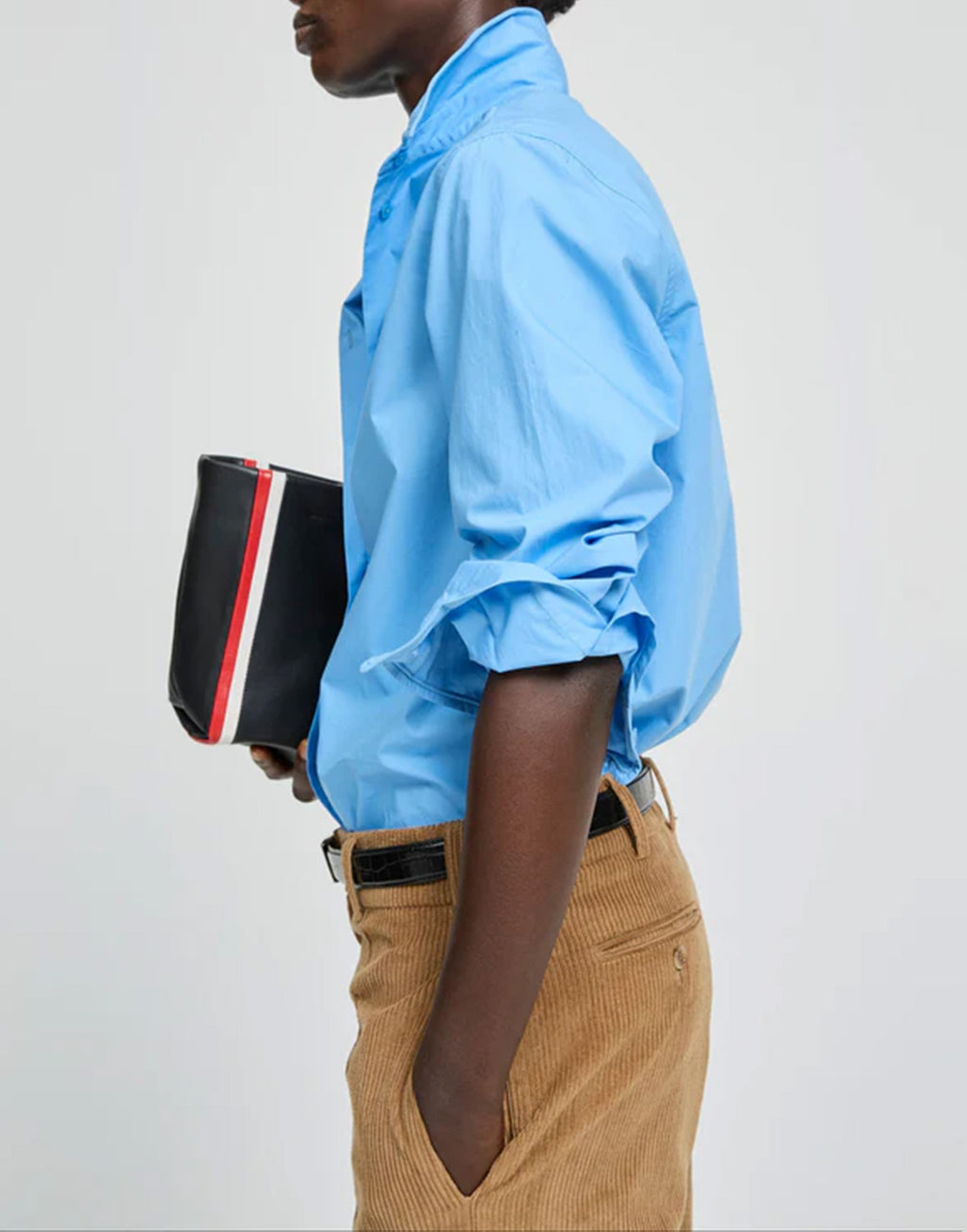 LAURENCE BRAS Chiara Camicia Oversize in Cotone Azzurra