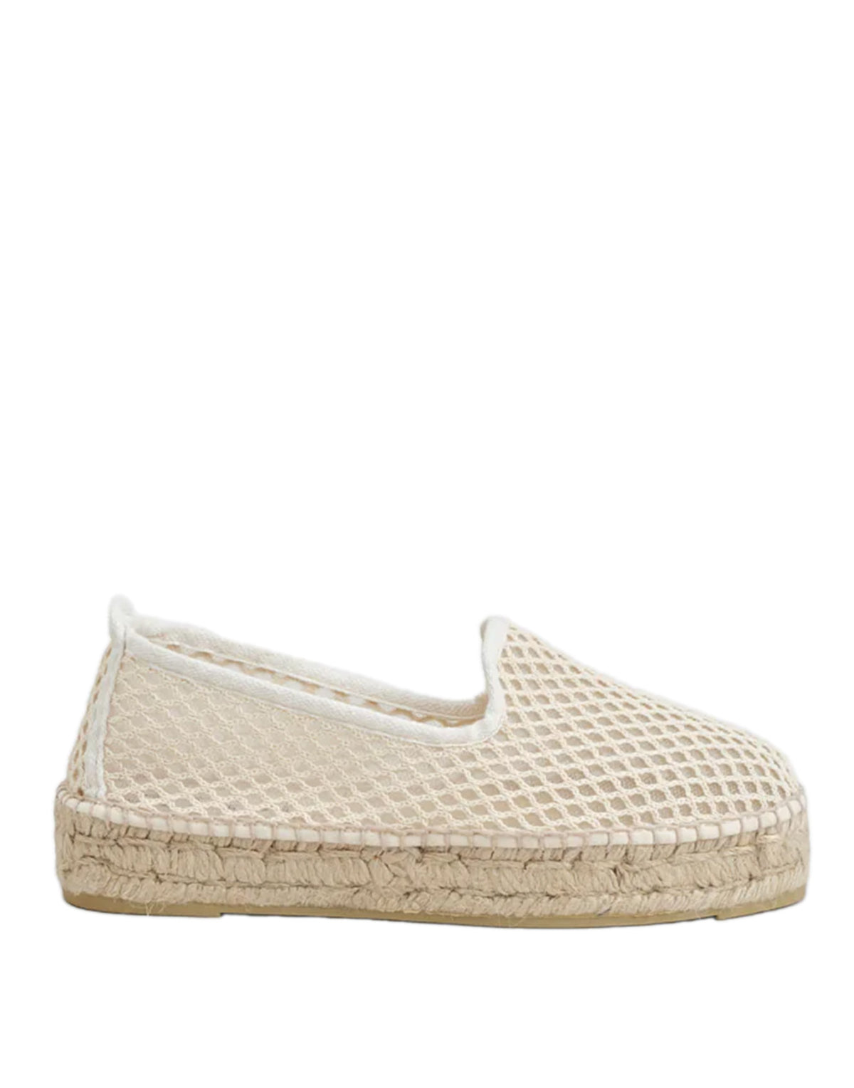 MANEBI Espadrillas in Rete di Cotone con Suola in Juta