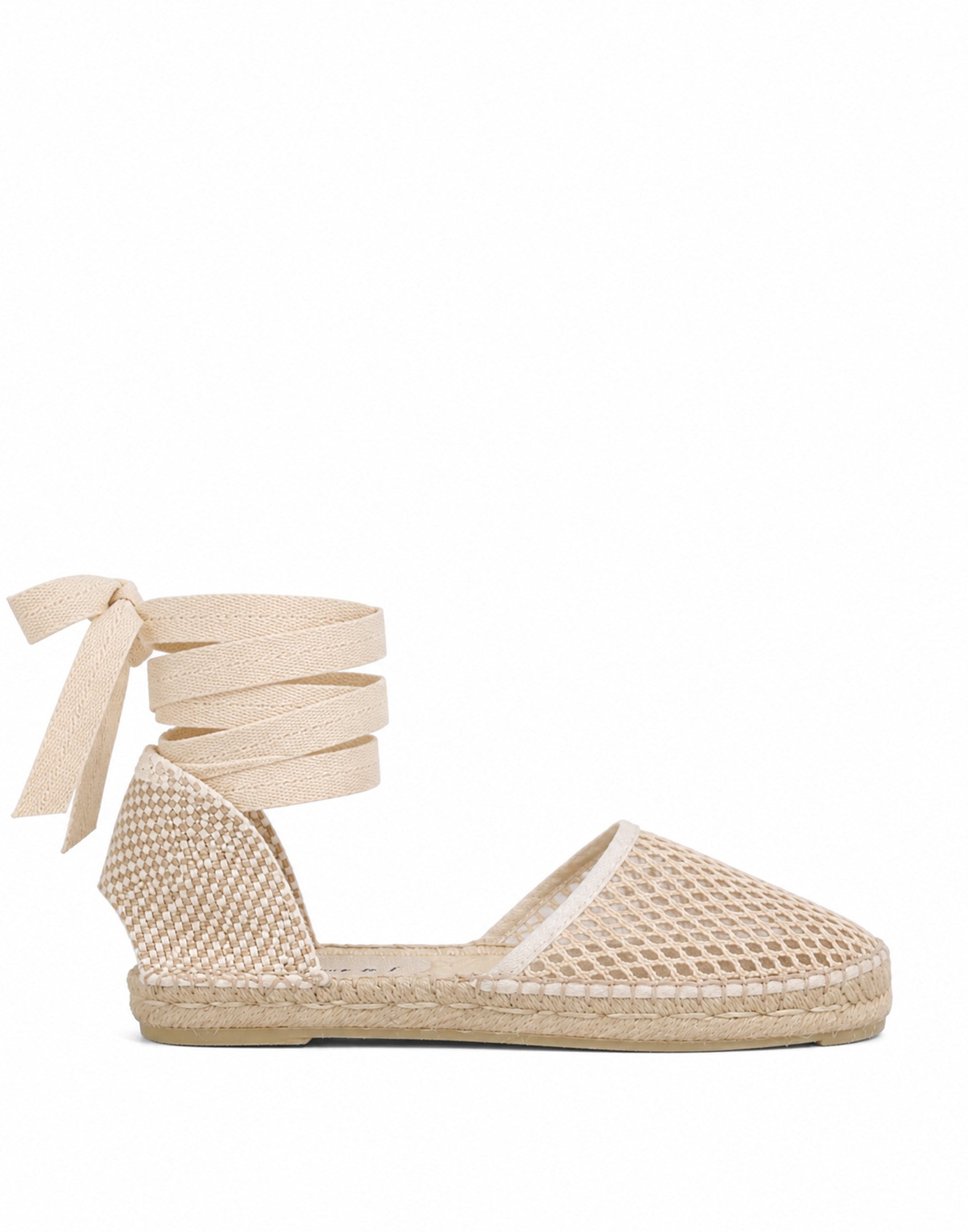 MANEBI Espadrillas Aperte in Rete con Lacci