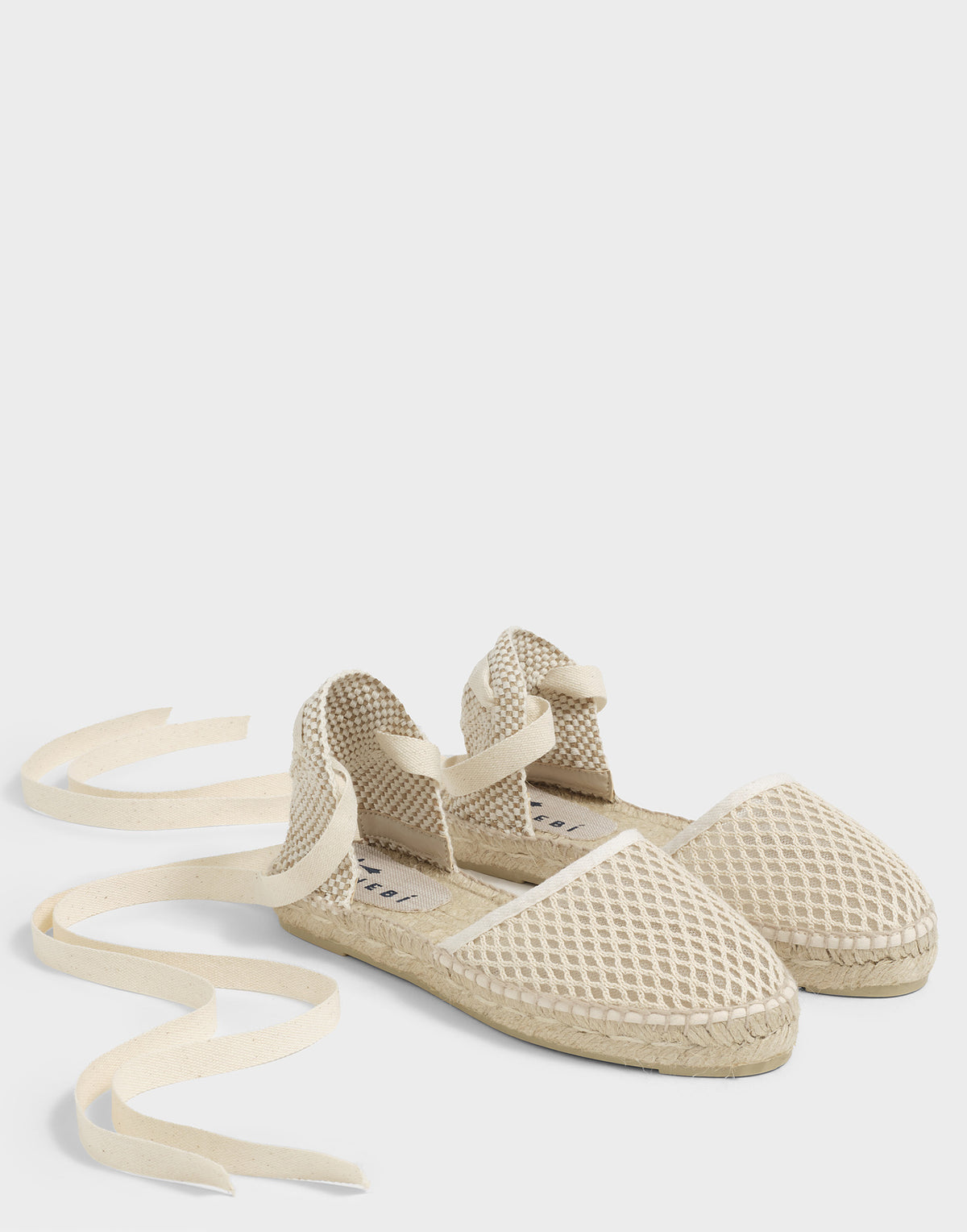 MANEBI Espadrillas Aperte in Rete con Lacci