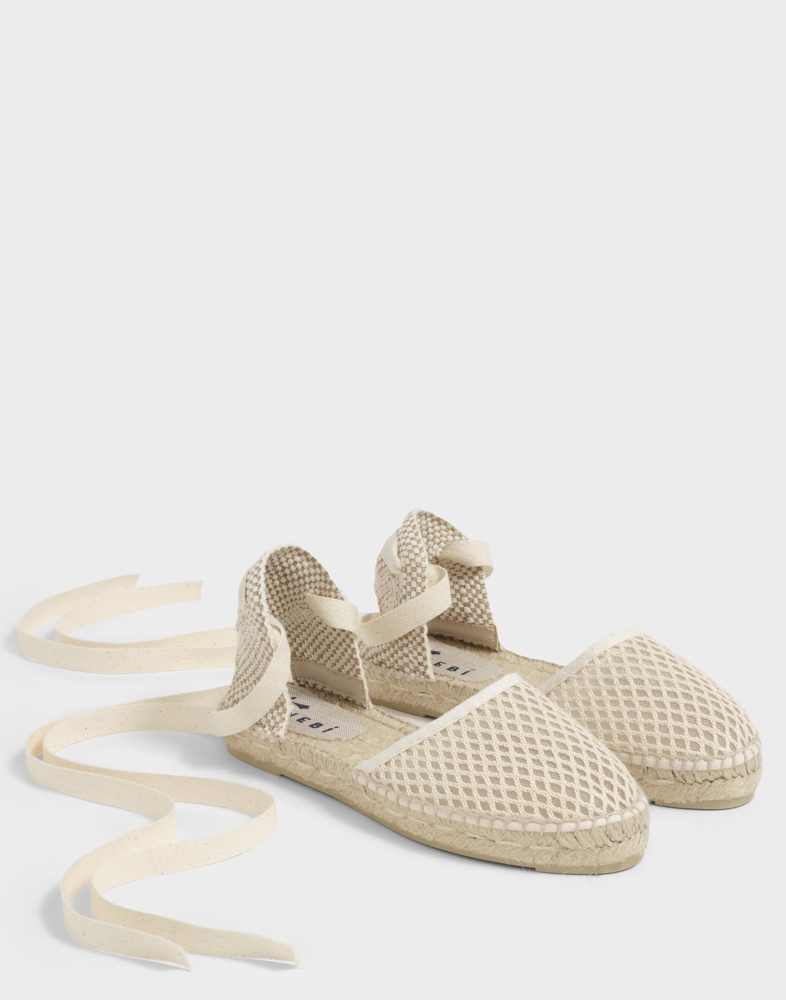 MANEBI Espadrillas Aperte in Rete con Lacci