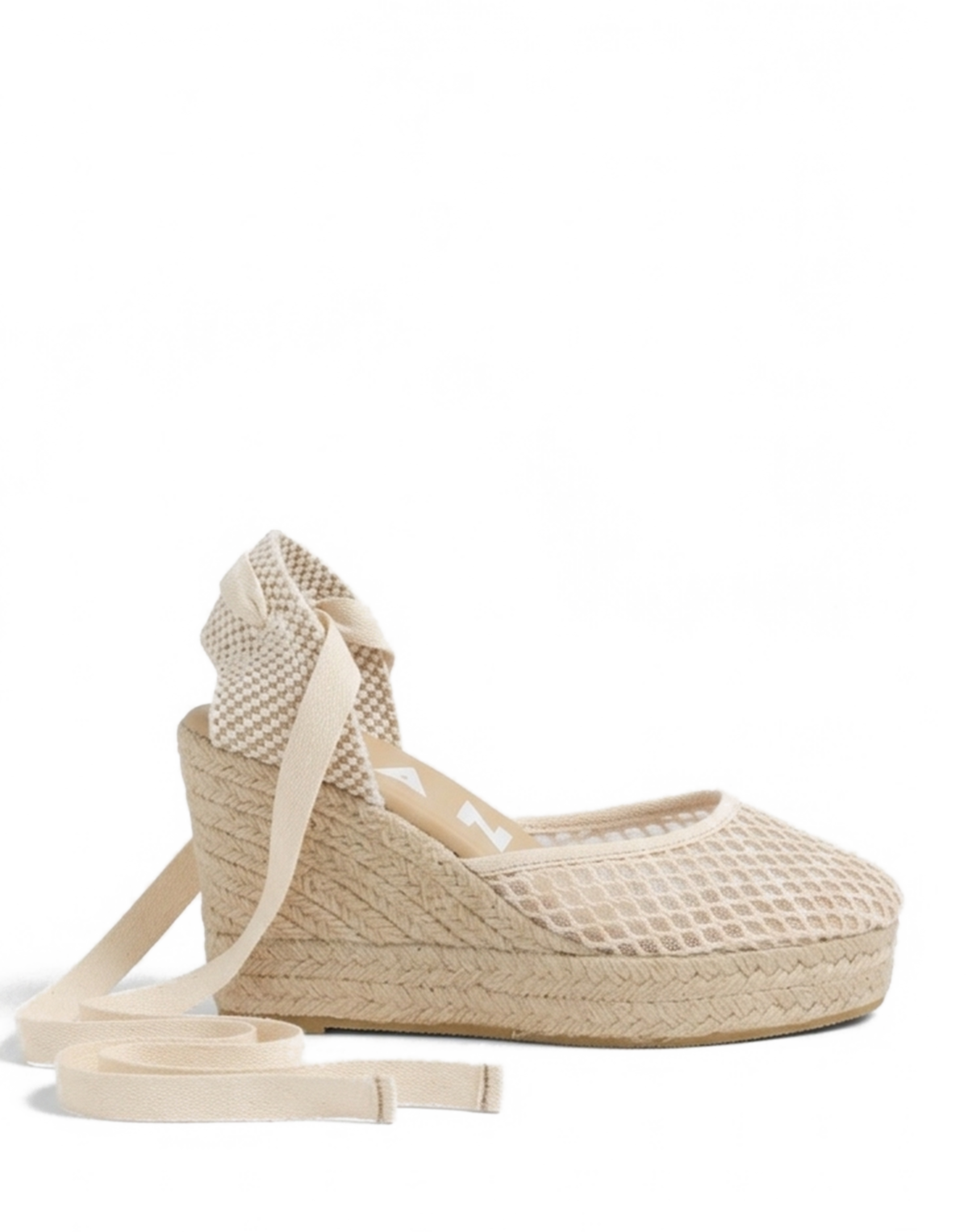 MANEBI Espadrillas con Zeppa in Corda Natural