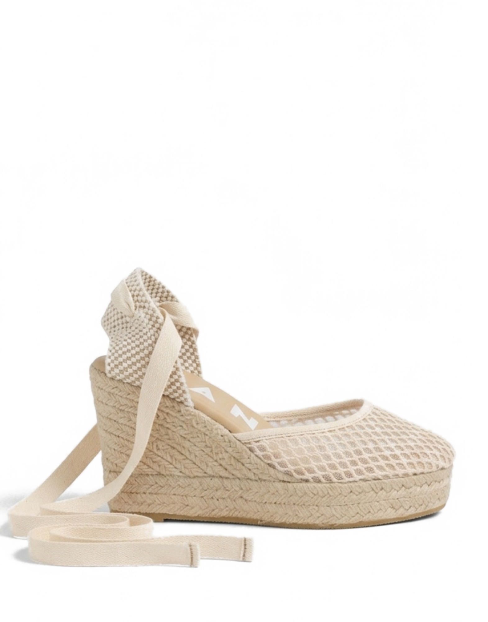 MANEBI Espadrillas con Zeppa in Corda Natural