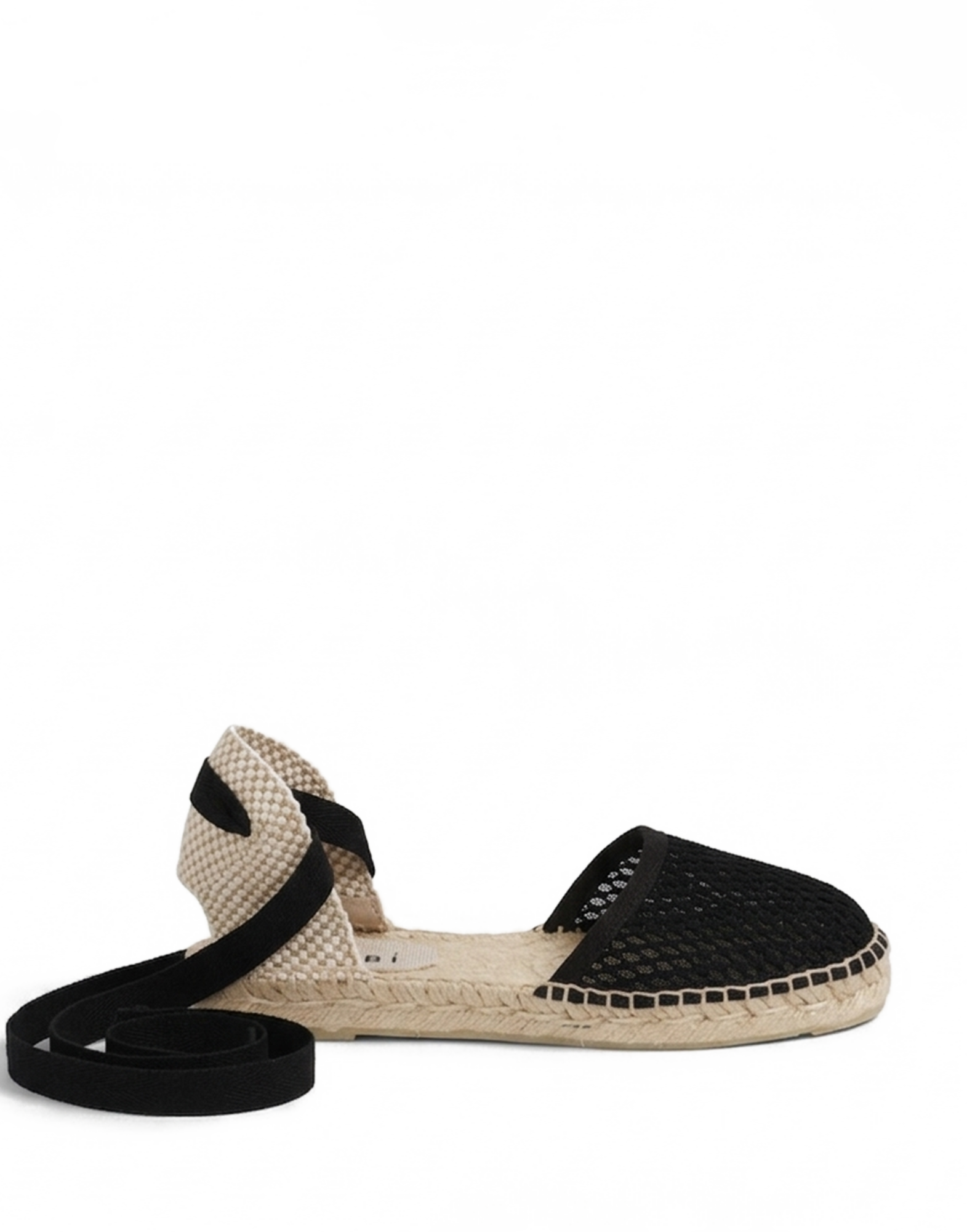 MANEBI Espadrillas Flat Valenciana in Corda Black