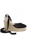 MANEBI Espadrillas con Zeppa in Corda Black