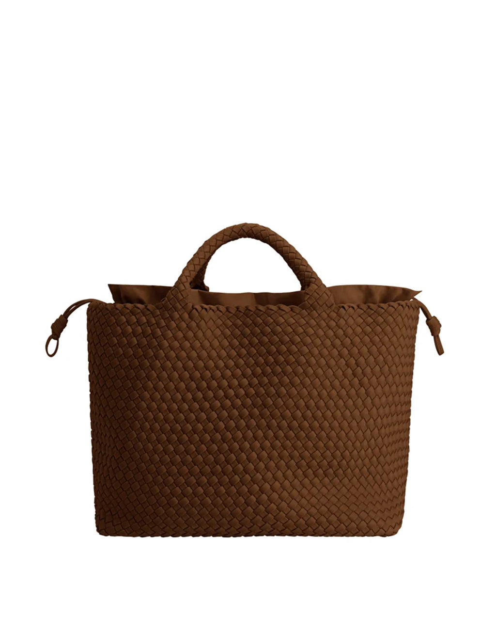 MARREA Shopping Large in Neoprene Intrecciato Caramel Caffè
