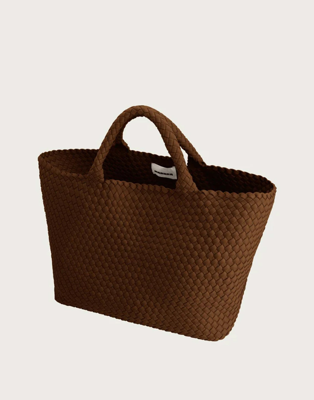 MARREA Shopping Large in Neoprene Intrecciato Caramel Caffè