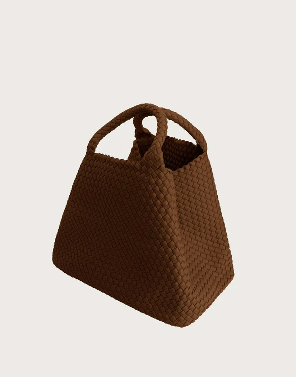 MARREA Shopping Large in Neoprene Intrecciato Caramel Caffè