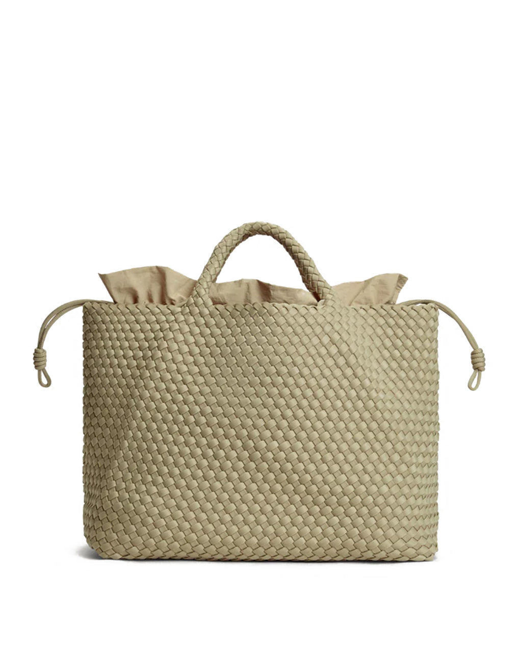 MARREA Shopping Large in Neoprene Intrecciato Oyster Grey