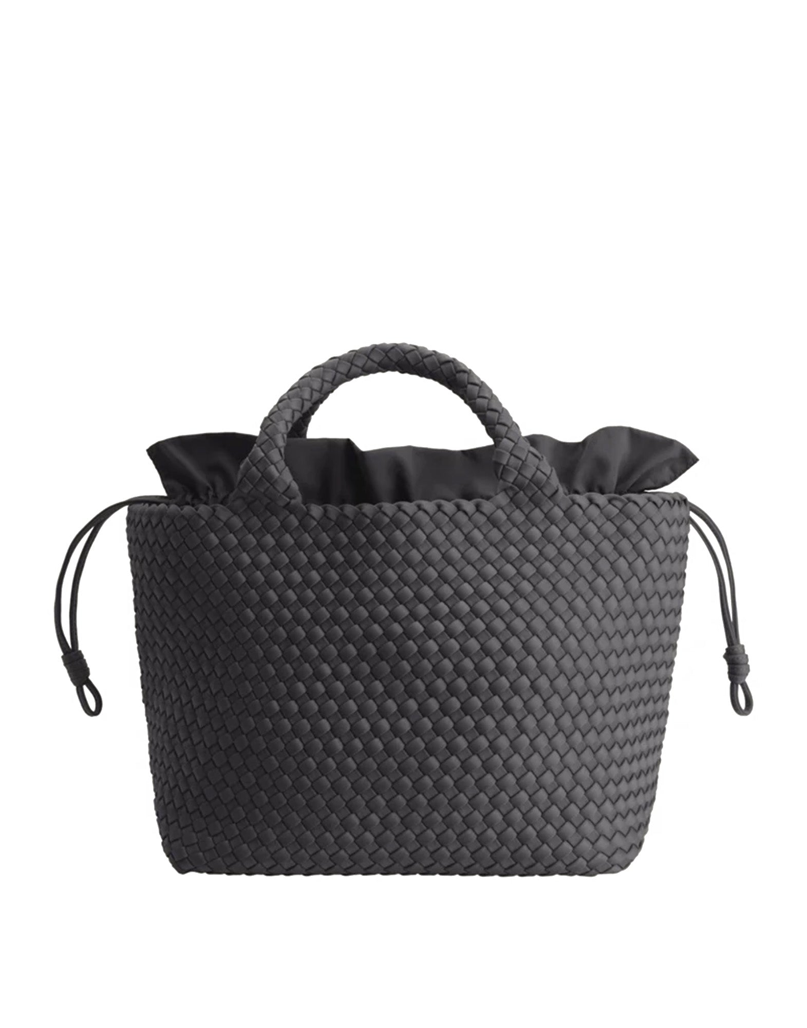 MARREA Shopping Media in Neoprene Intrecciato Slate Grey