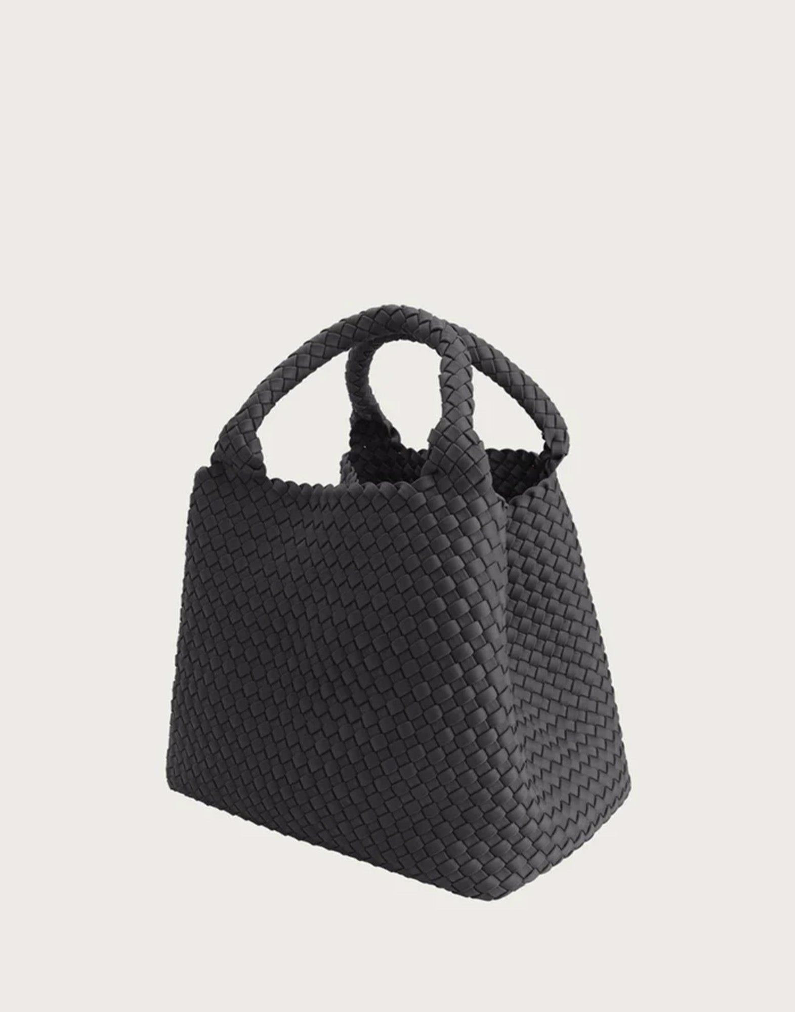 MARREA Shopping Media in Neoprene Intrecciato Slate Grey