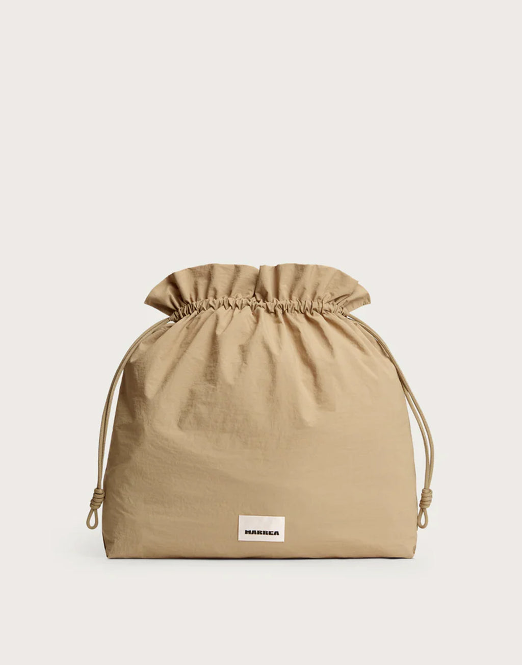 MARREA Shopping Media in Neoprene Intrecciato Oyster Grey