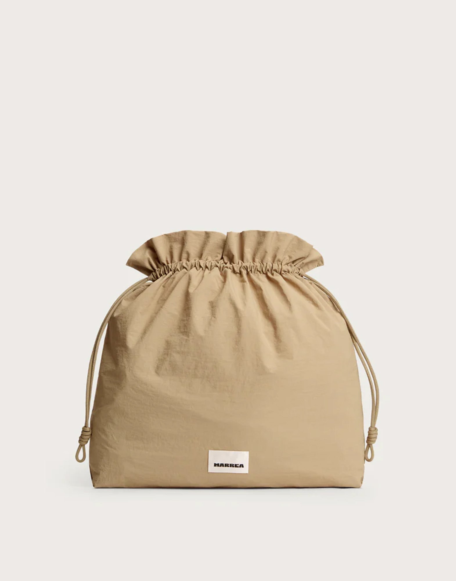 MARREA Shopping Media in Neoprene Intrecciato Oyster Grey