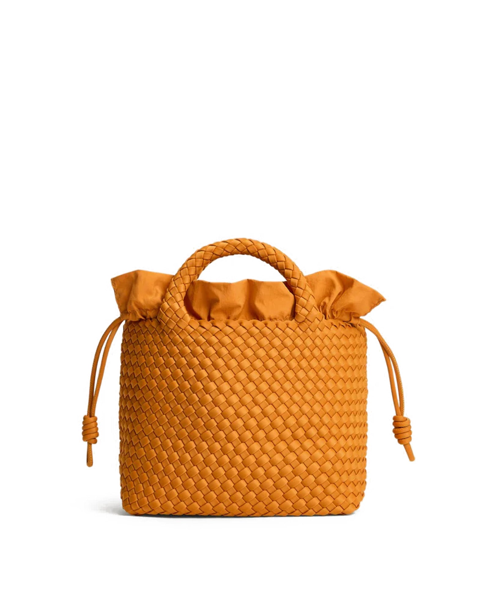 MARREA Shoppping Midi in Neoprene Intrecciato Golden Orange