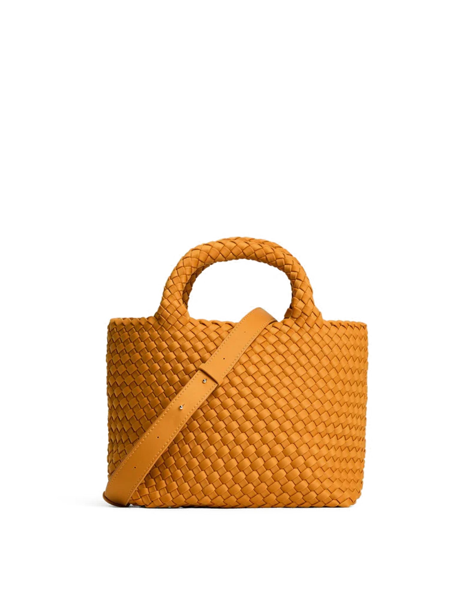 MARREA Shoppping Midi in Neoprene Intrecciato Golden Orange