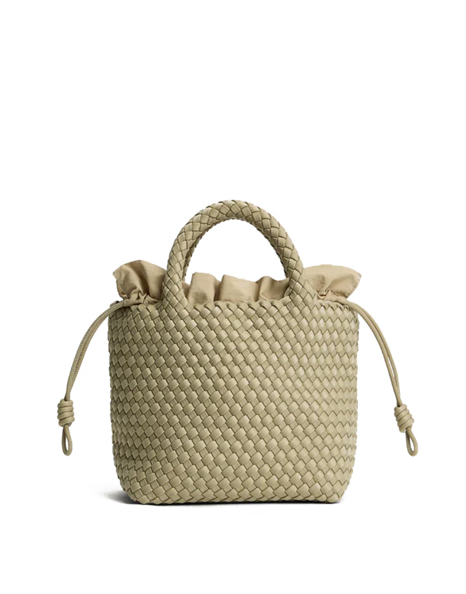 MARREA Shopping Midi in Neoprene Intrecciato Oyster Grey