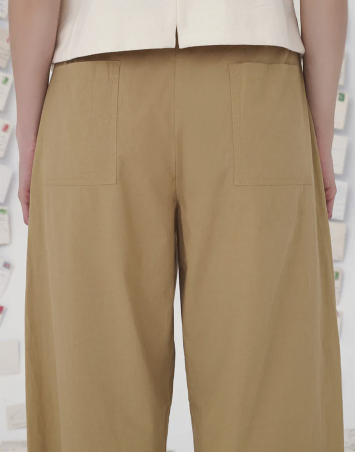 MII Miti Pantalon en Popeline de Coton Beige