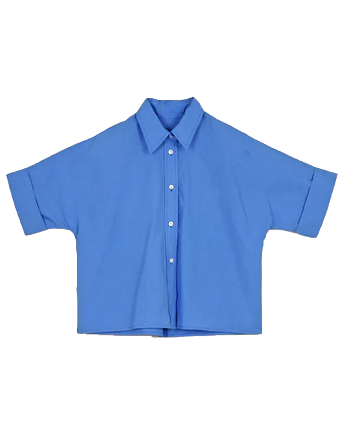 MII Alba Camicia in Popeline di Cotone Turquoise