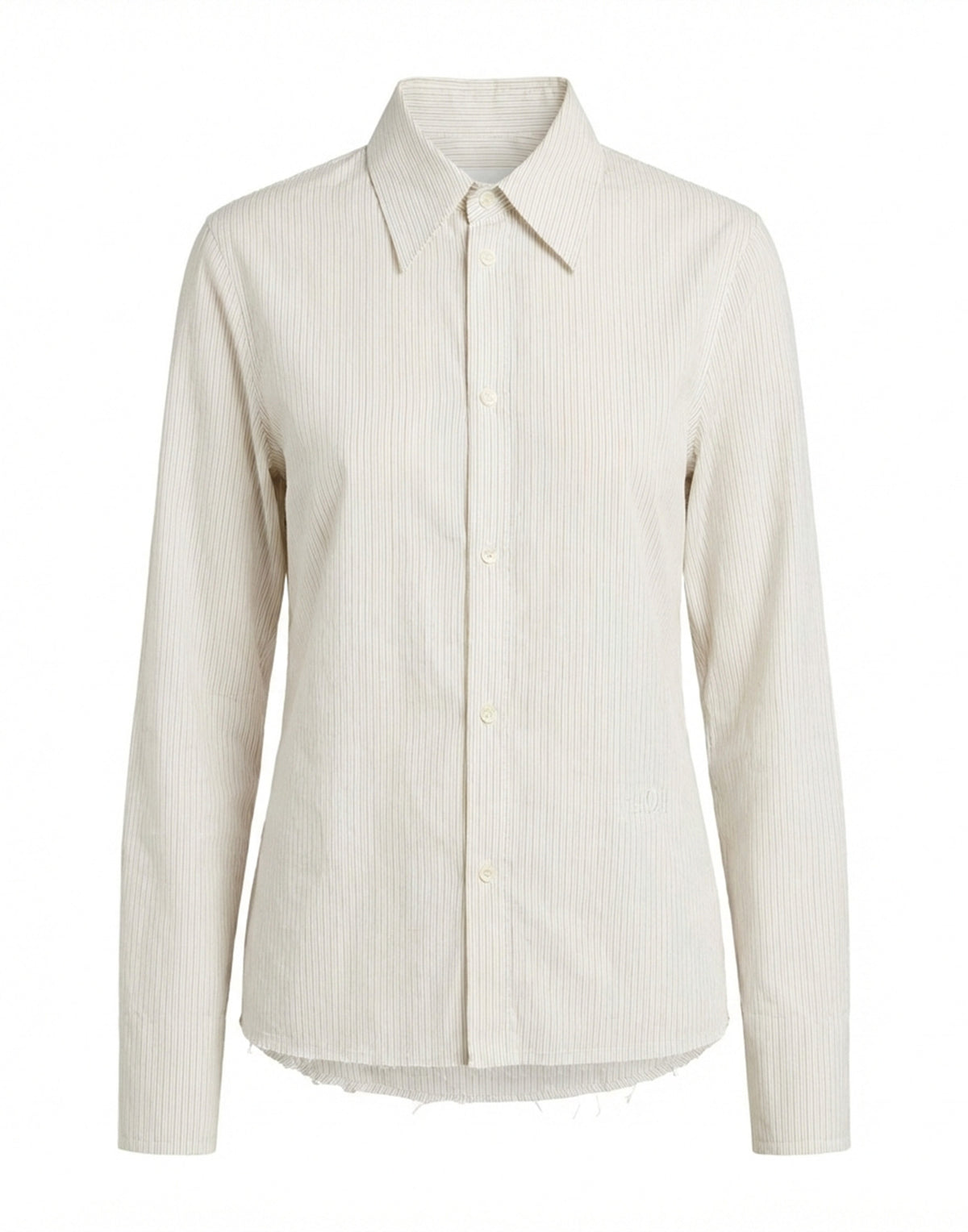 MM6 MAISON MARGIELA Camicia in Popeline Rigato Off White/Grey