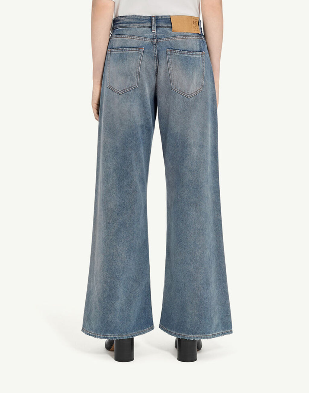 MM6 MAISON MARGIELA Jeans Wide Leg in Denim Blu