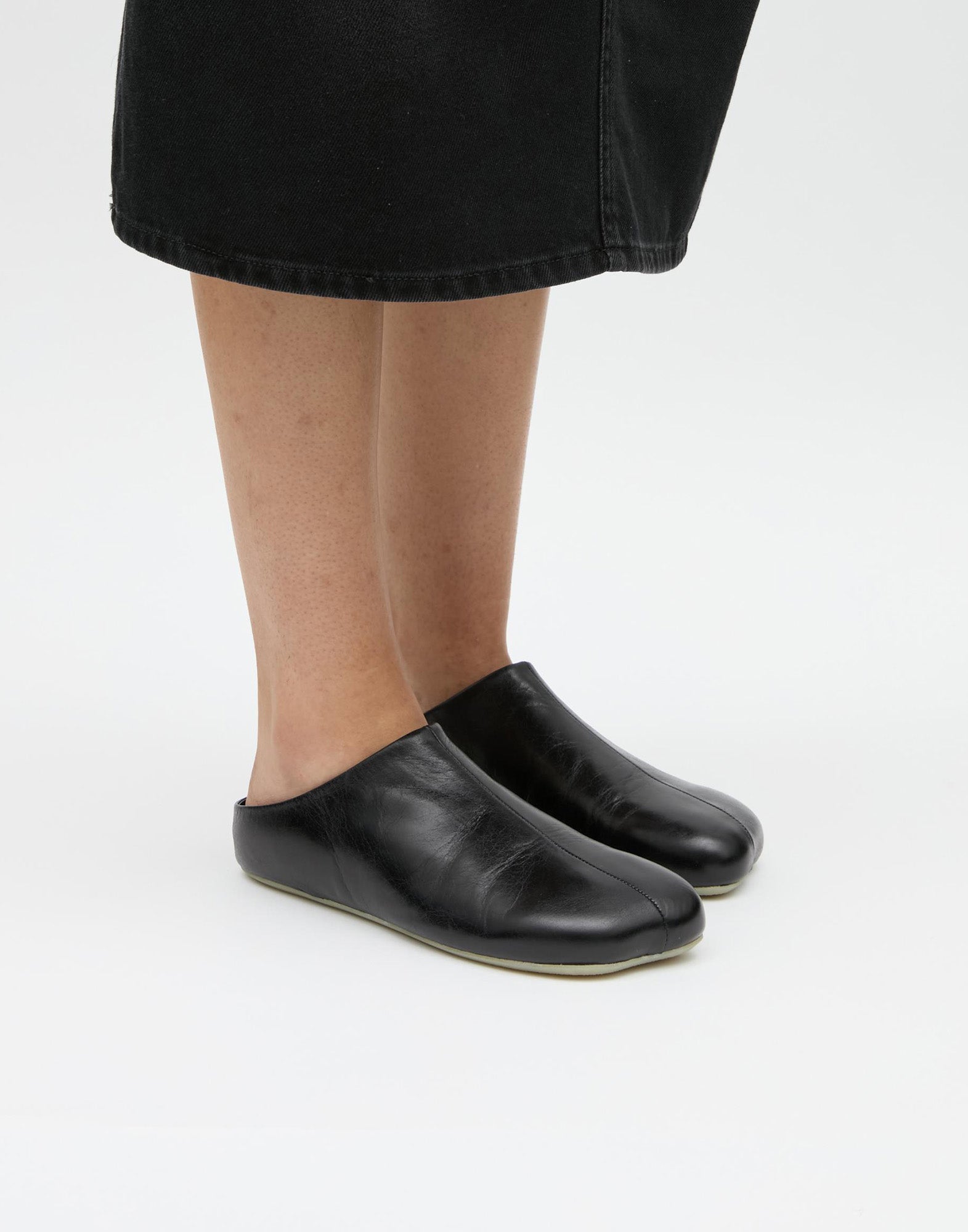 MM6 MAISON MARGIELA Sabot in Pelle di Vitello Eros Nero