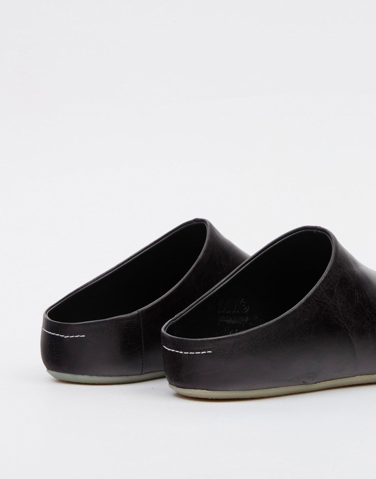 MM6 MAISON MARGIELA Sabot in Pelle di Vitello Eros Nero