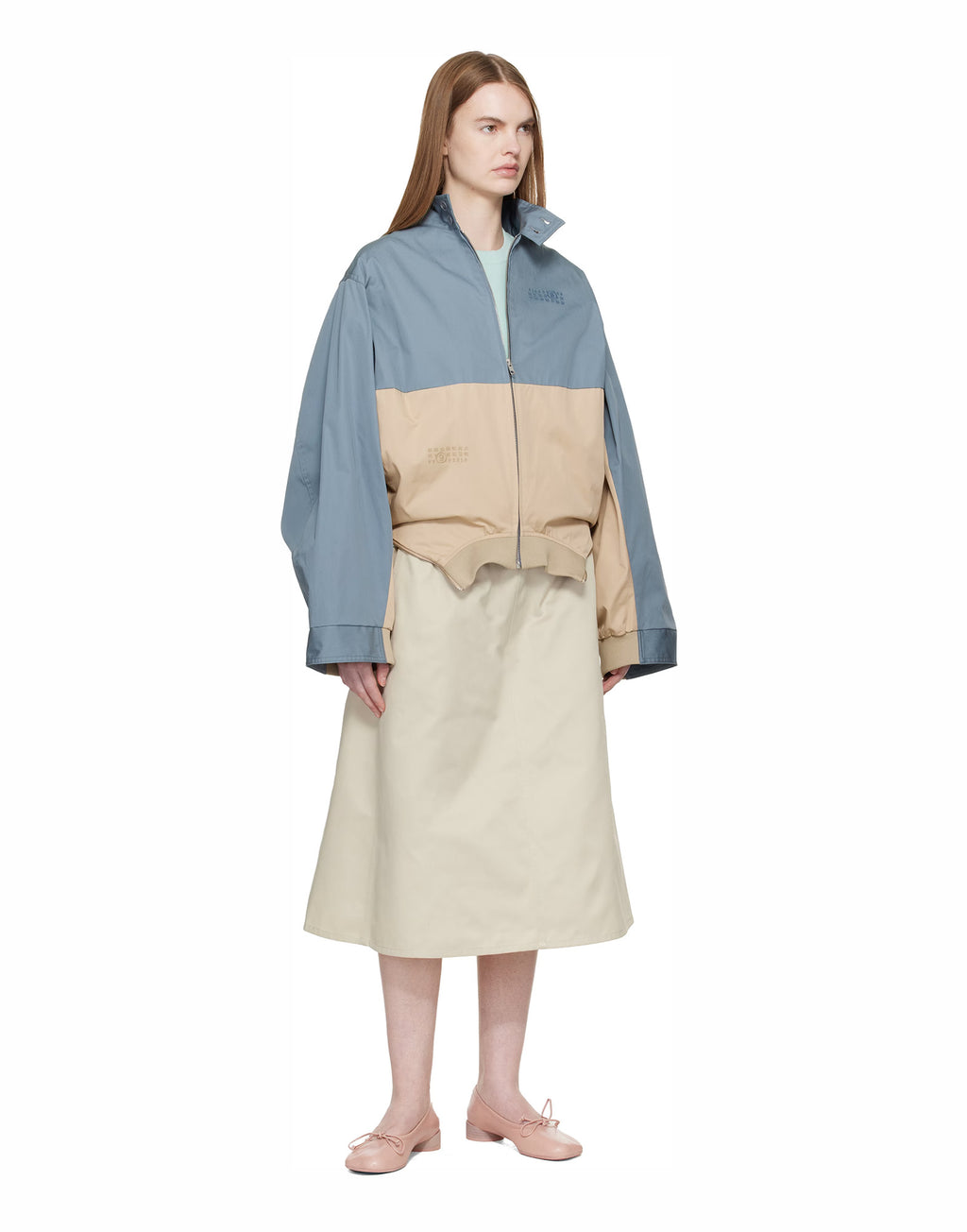 MM6 MAISON MARGIELA Ballerine in Pelle di Vitello con Punta Anatomica Rosa