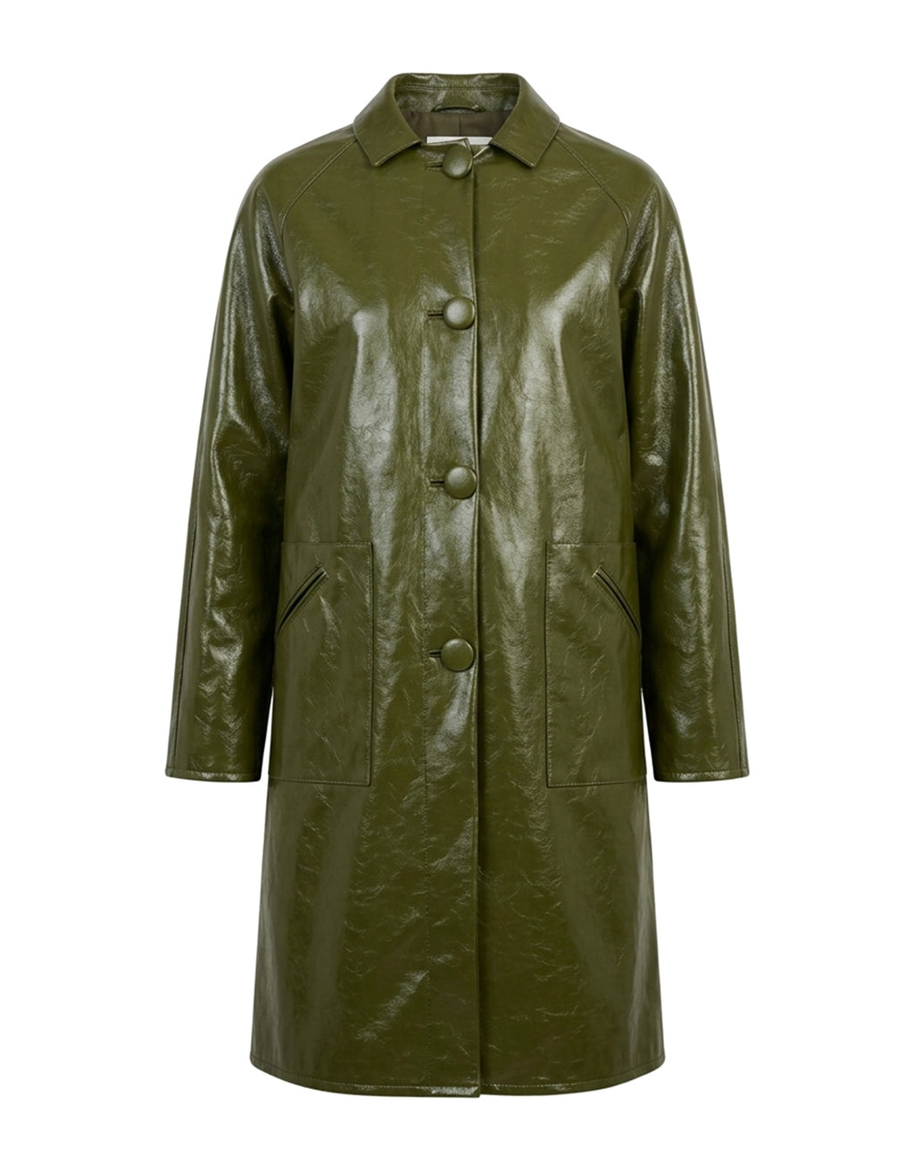 MM6 MAISON MARGIELA Cappotto in Eco Pelle Forest Green