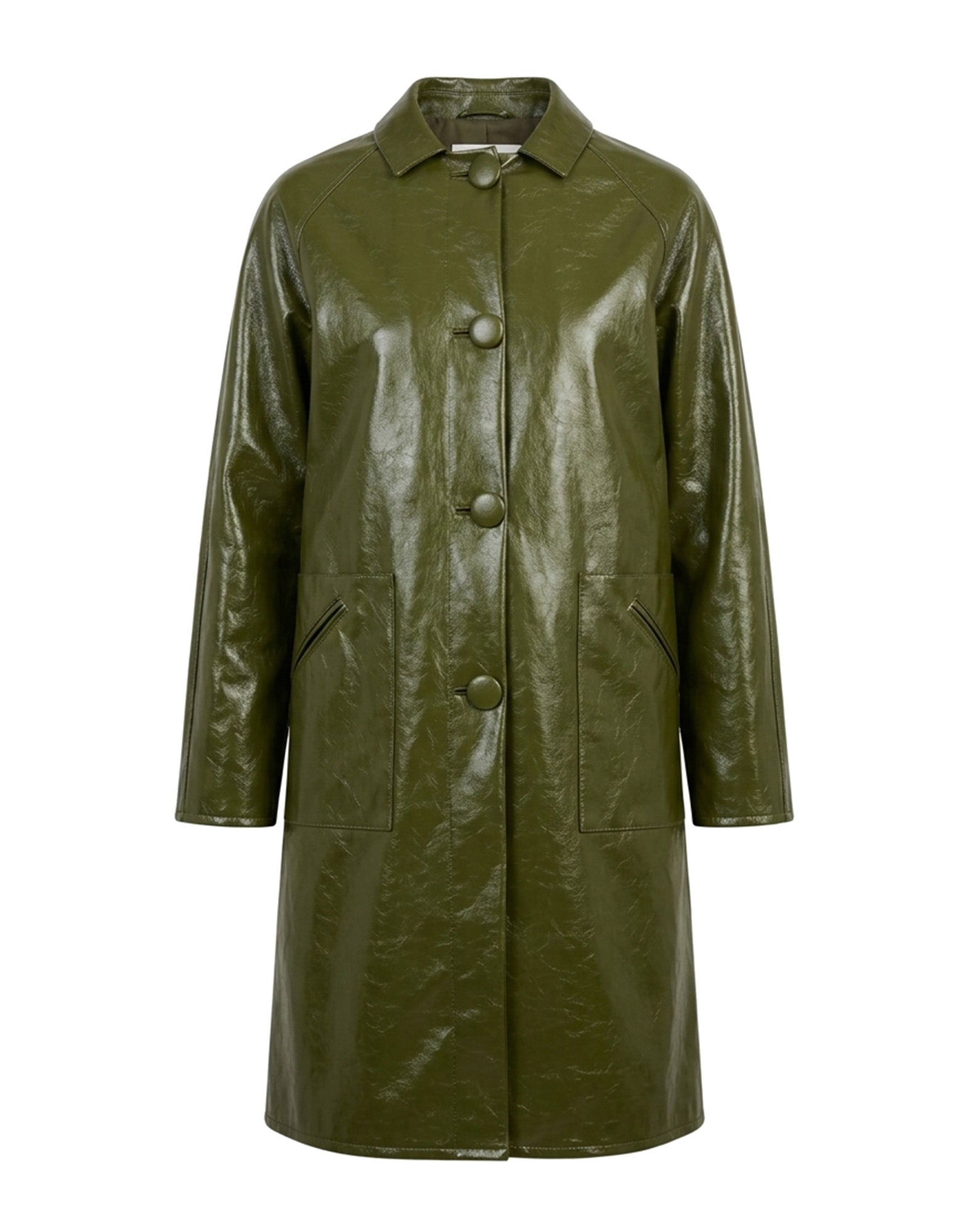 MM6 MAISON MARGIELA Cappotto in Eco Pelle Forest Green