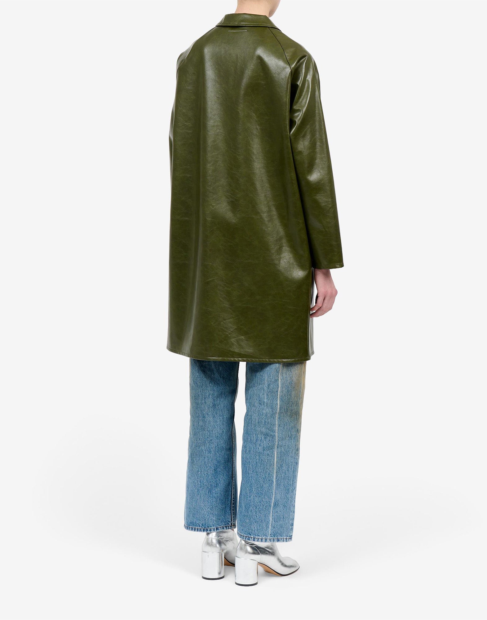 MM6 MAISON MARGIELA Cappotto in Eco Pelle Forest Green