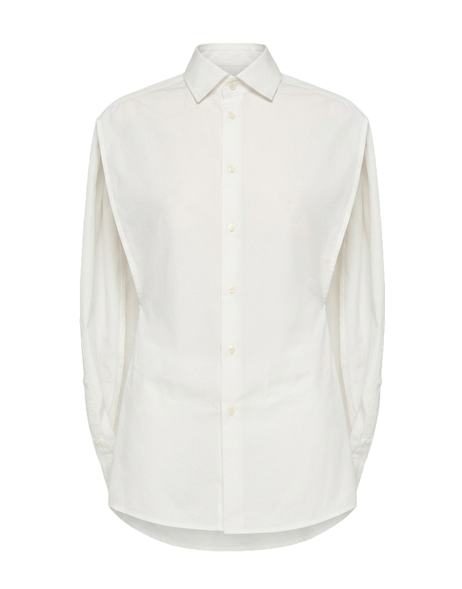 MM6 MAISON MARGIELA Camicia Smanicata in Popeline di Cotone Bianco